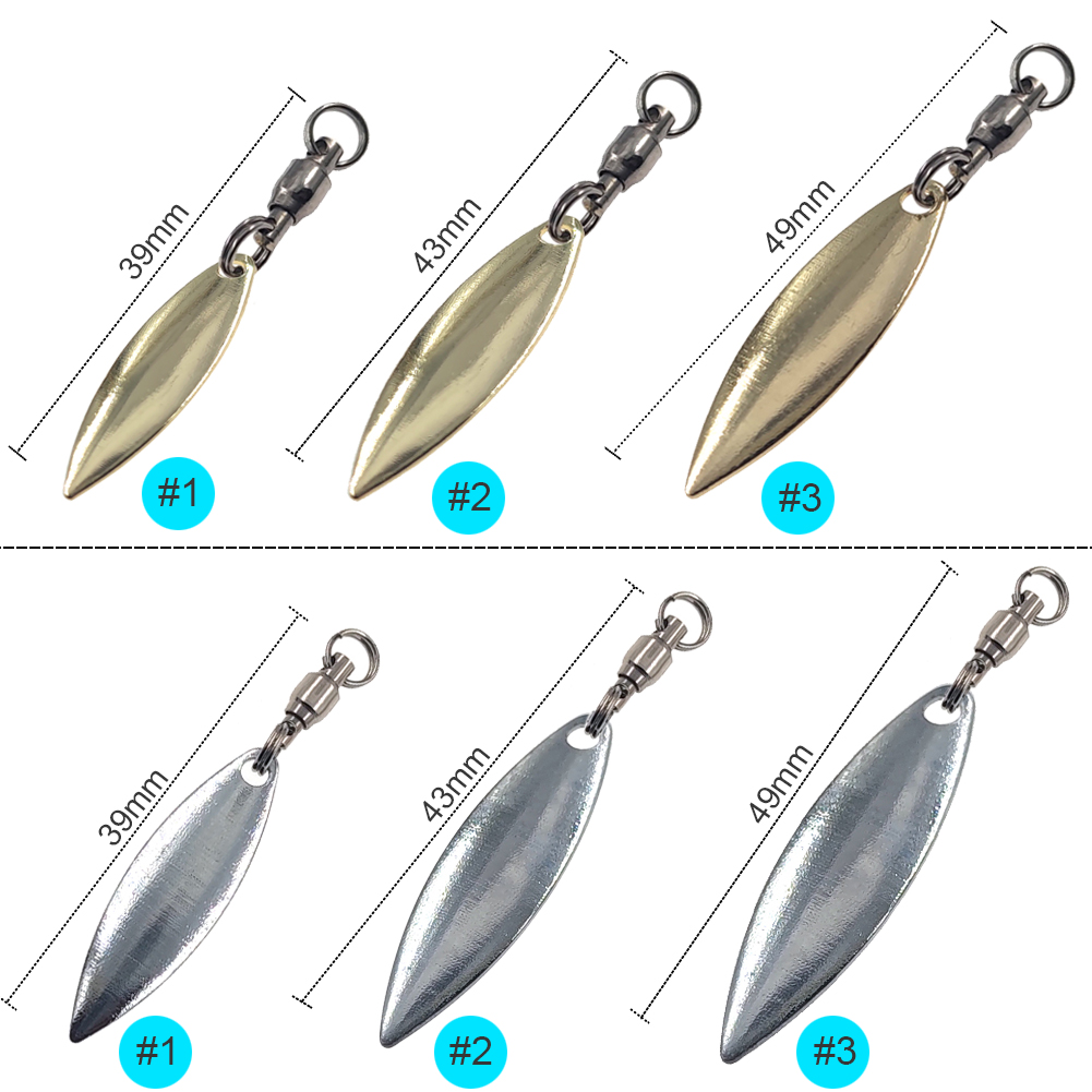 10pcs Willowleaf Blades Spinne - Fishing Lure Buzzbait ulasan dan harga