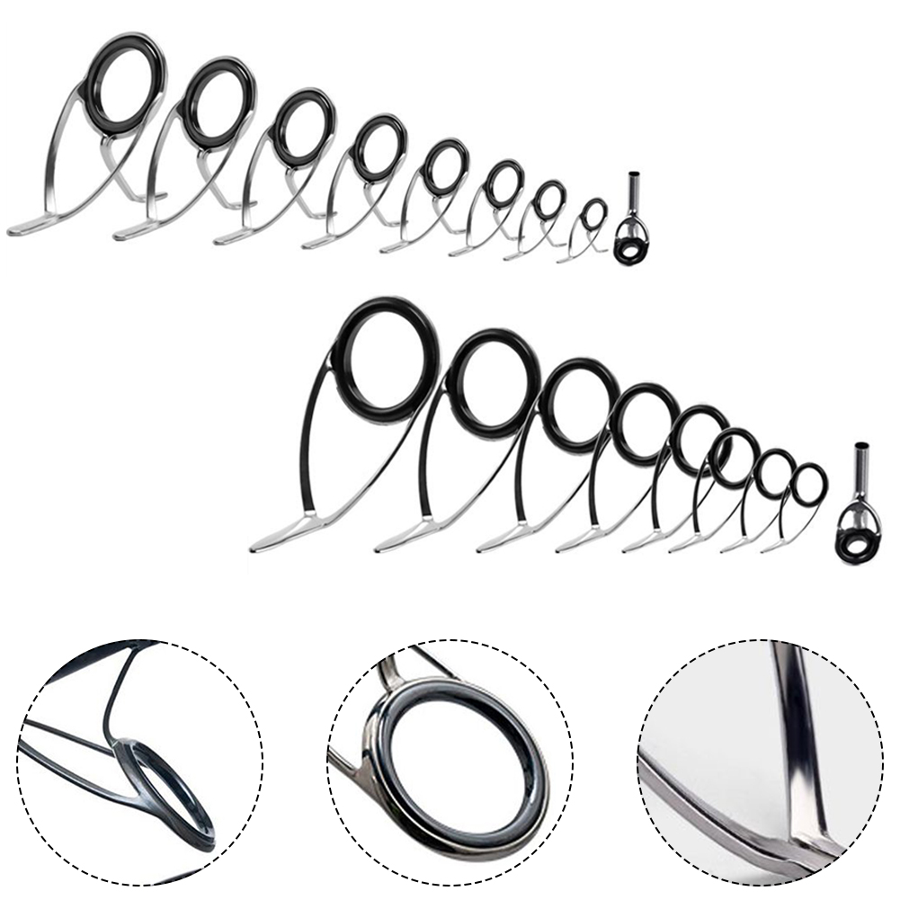 9 Pcs Fishing Rod  Guide Ceram - Fishing Lure Making Kit ulasan dan harga